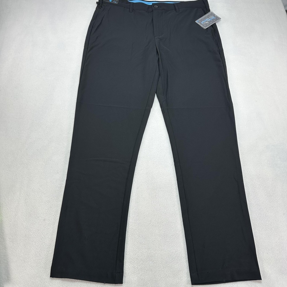 Birdie Bound Pants‎ Mens 36x32 Black Golf Performance 4-Way Stretch Flex Waist